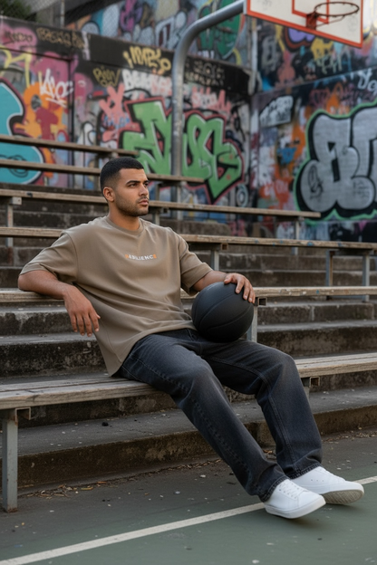 Resilience Oversized Box Fit T-Shirt (Olive)