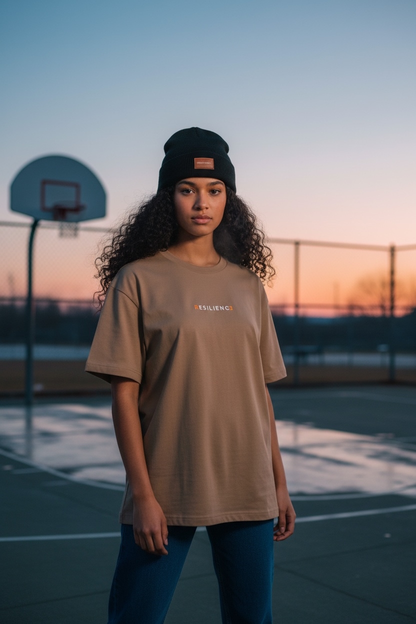 Resilience Oversized Box Fit T-Shirt (Olive)