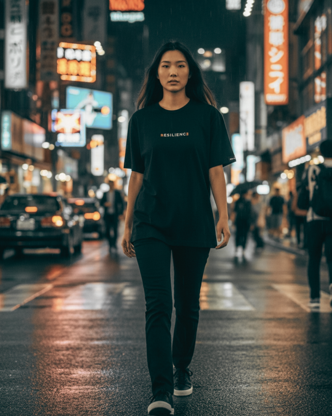 Resilience Oversized Box Fit T-Shirt (Black)