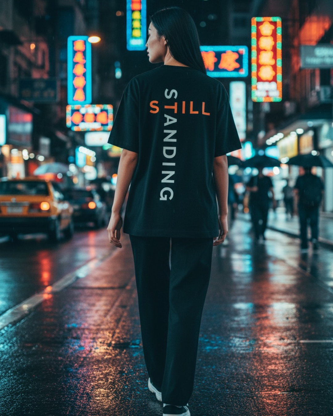 Resilience Oversized Box Fit T-Shirt (Black)